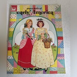 Vintage Paper Dolls of Early America Whitman Book 1975 Like New. Educational Toy